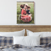 Foto mit elegantem Kalligraphieüberlagerungssystem Leinwanddruck (Insitu (Schlafzimmer))