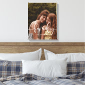 Foto mit elegantem Kalligraphieüberlagerungssystem Leinwanddruck (Insitu (Schlafzimmer))