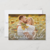 Foto mit elegantem QR-Code minimal Save The Date (Vorderseite)