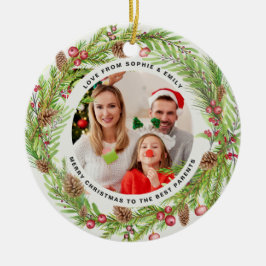 Foto mit Familienfolienanlage Weihnachten Keramik Ornament