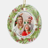 Foto mit Familienfolienanlage Weihnachten Keramik Ornament (Links)