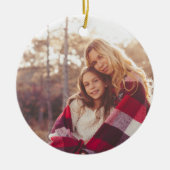 Foto mit Familienname und -jahr Keramik Ornament (Vorne)