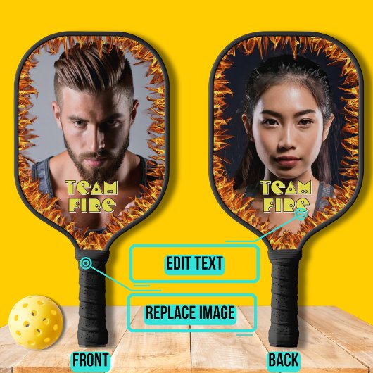 Foto mit Feuerlöschlampe Pickleball Schläger