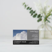 Foto mit Footen - 60pc Grau - Cumulus Cloud Visitenkarte (Stehend Vorderseite)