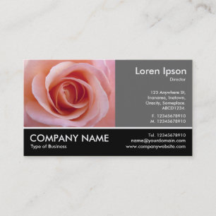 Foto mit Footen - 60pc Grau - Rosa Rose Visitenkarte