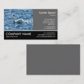 Foto mit Footen - 60pc Grau - Schwan Visitenkarte (Vorne/Hinten)