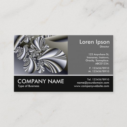 Foto mit Fußbett - 60pc Grau - Muscheln mit Frakta Visitenkarte (Vorderseite)