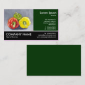 Foto mit Fußbett - dunkelgrün - Paprikaschoten (Ma Visitenkarte (Vorne/Hinten)