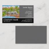 Foto mit Fußnähte - 60pc Grau - Elefanten Visitenkarte (Vorne/Hinten)