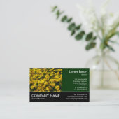 Foto mit Fußnähte - dunkelgrün - gelbe Milchsorten Visitenkarte (Stehend Vorderseite)