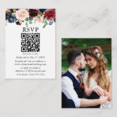 Foto mit gemischtem Wasser Hochzeit QR-UAWG Begleitkarte (Vorne/Hinten)