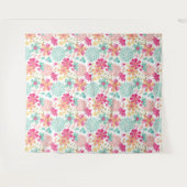 Foto mit gestrichenem Blumenmuster Wandteppich (Vorderseite (Horizontal))