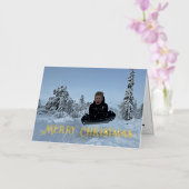 Foto mit Gold Frohe Weihnachten Eigene Unterschrif (Orchidee)