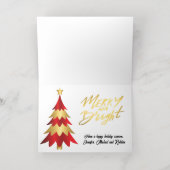 Foto mit Gold Frohe Weihnachten Eigene Unterschrif (Innen Mitte)