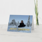 Foto mit Gold Frohe Weihnachten Eigene Unterschrif (Vorderseite)
