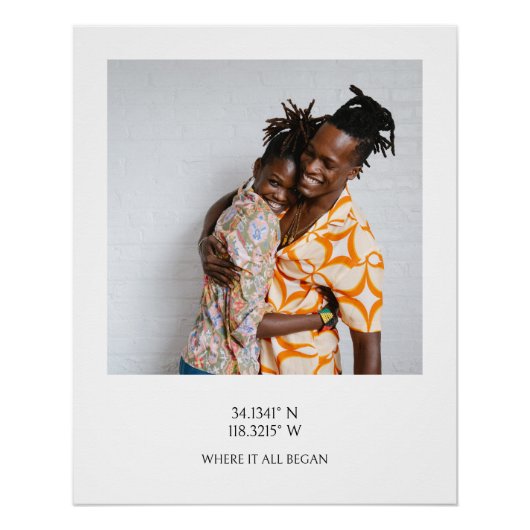 Foto mit GPS-Koordinaten und Foto Personalisiert Poster (Vorderseite)