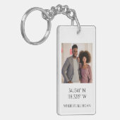 Foto mit GPS-Koordinaten und Foto Personalisiert Schlüsselanhänger (Vorderseite links)
