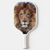 Foto mit großem Löwenkopf Pickleball Schläger (Vorderseite)