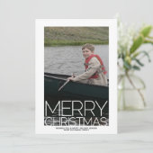 Foto mit großen Frohen Weihnachten - botanischer R (Stehend Vorderseite)