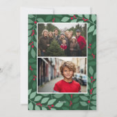 Foto mit großen Frohen Weihnachten - botanischer R (Rückseite)