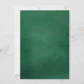 Foto mit grünem Wasserfarben Abschluss Ankündigung (Rückseite)