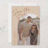 Foto mit handgeschriebenem Arch Save The Date (Vorderseite)