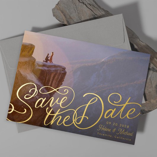 Foto mit Handschrift Folieneinladung