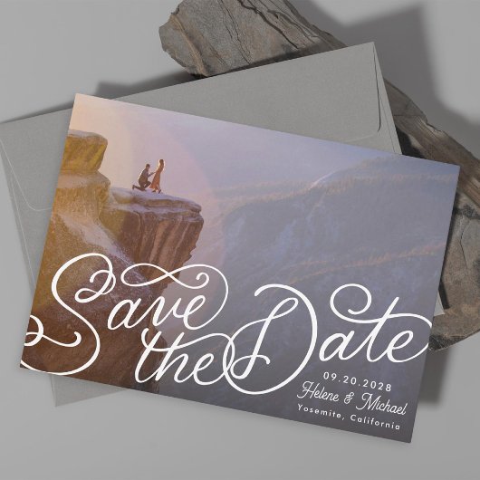 Foto mit Handschrift Save The Date
