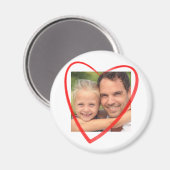 Foto mit Herz Magnet (Vorderseite/Rückseite)
