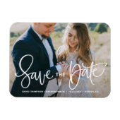 Foto mit Hübscher Hand Save the Date Magnet (Horizontal)