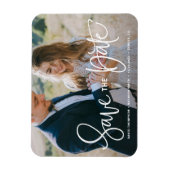 Foto mit Hübscher Hand Save the Date Magnet (Vertikal)
