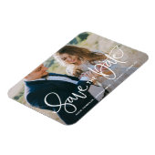 Foto mit Hübscher Hand Save the Date Magnet (Linke Seite)