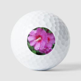 Foto mit hübscher rosa Blume Golfball