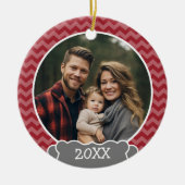 Foto mit Jahr Keramik Ornament (Vorne)