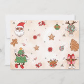 Foto mit Joy Retro Weihnachtsdusche Einladung (Rückseite)