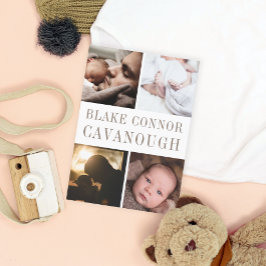 Foto mit klassischem Namen Geburtsdatum Ankündigung