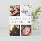 Foto mit klassischem Namen Geburtsdatum Ankündigung (Stehend Vorderseite)