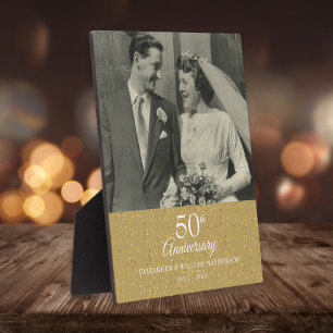 Foto mit Konfetti zum 50. goldenen Hochzeitsjubilä Fotoplatte