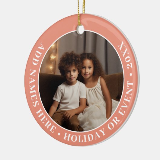 Foto mit Korallengrenze und benutzerdefiniertem Te Keramik Ornament (Links)