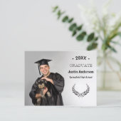 Foto mit Laurel Branchen - Abschluss Postkarte (Stehend Vorderseite)