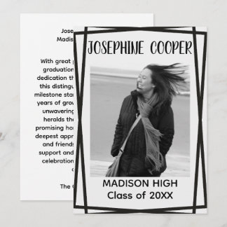 Foto mit Letterpress-Druck und geteilter Umrandung Einladung