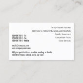 Foto mit Meeresfrüchten sammelt Frischfischgeschäf Visitenkarte (Rückseite)