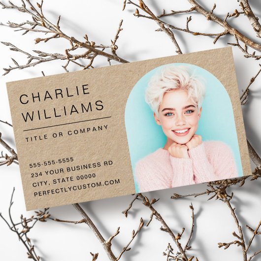 Foto mit minimalem Bogen Visitenkarte