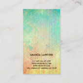 Foto mit modernem, farbenfrohen Wasserfarben Visitenkarte (Rückseite)