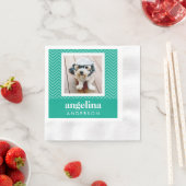 Foto mit modernem Zickzack Muster und Individuelle Serviette (Beispiel)