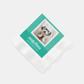 Foto mit modernem Zickzack Muster und Individuelle Serviette (Ecke)