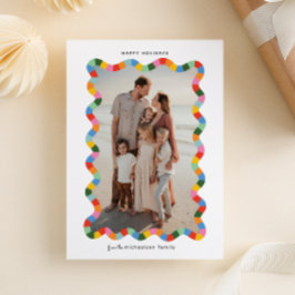 Foto mit modernen Wavy-Frame-Farbtönen Weihnachten