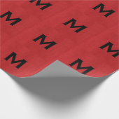 Foto mit Monogram Geschenkpapier (Ecke)