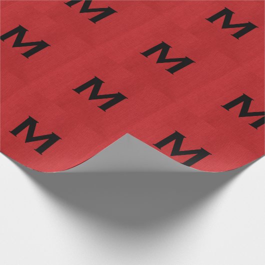Foto mit Monogram Geschenkpapier (Ecke)