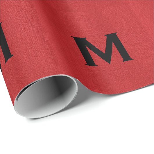 Foto mit Monogram Geschenkpapier (Rolleneckpunkt)